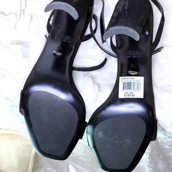 Tony Bianco shoes Sebastion black suede heels silver embellishment size 10 - Picture 6 of 17